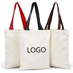 Recycled Poly Cotton Tote Bag with Color Web Handles