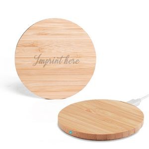 Round Bamboo 10W Fast Wireless Charger