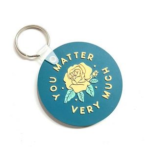 3.5" x 2.5" 2D Soft PVC Double-sided Embossed Key Tag