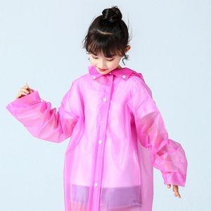 Children PEVA Reusable Rain Poncho Raincoat