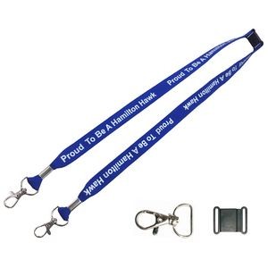 Open Ended Lanyard W/ 2 Lobster Claw Clips