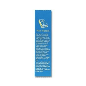 2"x8" Stock Prayer Ribbon "When Worried" Bookmark