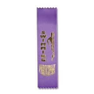2"x8" Participant Stock Swimming Lapel Event Ribbon