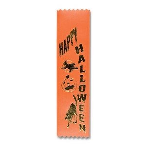 2"x8" Stock Recognition Happy Halloween Lapel Ribbons