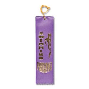 2"x8" Participant Stock Swimming Carded Event Ribbon