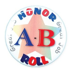 2¼" Stock Celluloid "A-B Honor Roll" Button