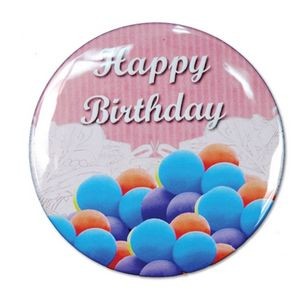 1½" Stock Celluloid "Happy Birthday" Button (Pink)
