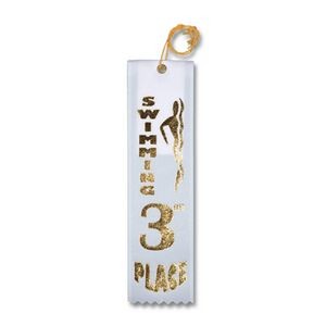 2"x8" 3rd Place Stock Swimming Carded Event Ribbon