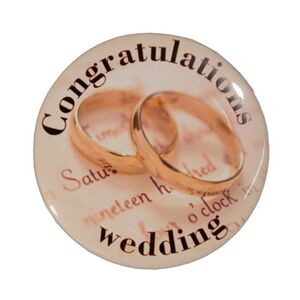 2¼" Stock Celluloid "Congratulations Wedding" Button