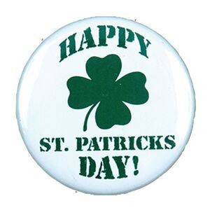 2¼" Stock Celluloid "Happy St. Patrick's Day!" Button