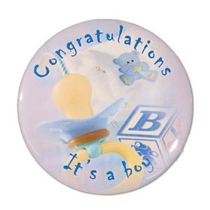 1½" Stock Celluloid "Congratulations It's A Boy" Button