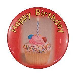 2¼" Stock Celluloid "Happy Birthday" Button