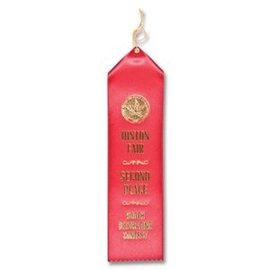 2"x8" Premium Grade Custom Award Ribbon W/Card