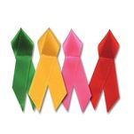 Stock Awareness Ribbon Sewn w/Tape