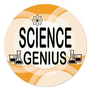 1½" Stock Celluloid "Science Genius" Button