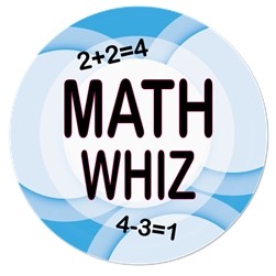 1½" Stock Celluloid "Math Quiz" Button