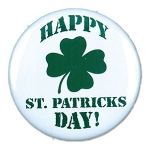 1½" Stock Celluloid "Happy St. Patrick's Day!" Button