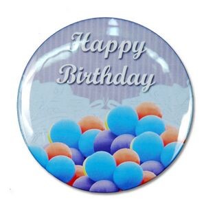 2¼" Stock Celluloid "Happy Birthday" Button (Blue)
