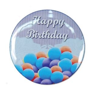 1½" Stock Celluloid "Happy Birthday" Button (Blue)