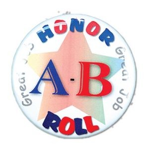 1½" Stock Celluloid "A-B Honor Roll" Button