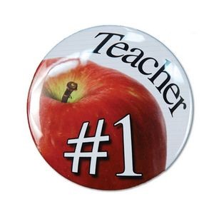 1½" Stock Celluloid "#1 Teacher" Button