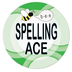 2¼" Stock Celluloid "Spelling Ace" Button