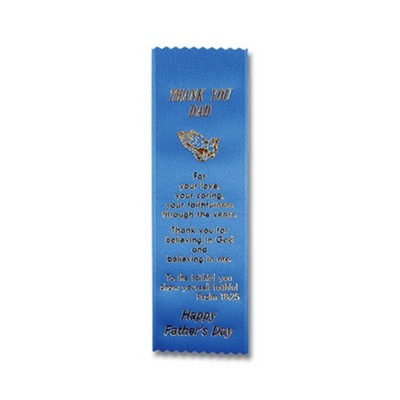 2½" x 8" Stock Ribbon "Happy Father's Day" Bookmark