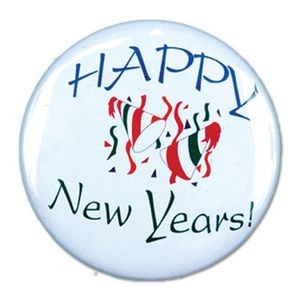1½" Stock Celluloid "Happy New Year" Button