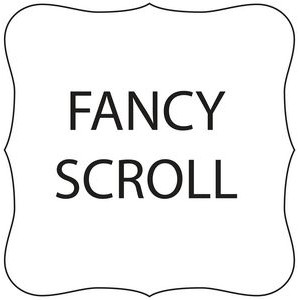 8" Fancy Scroll Shape Hand Fan w/Handle