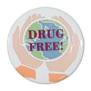 1½" Stock Celluloid "Drug Free" Button