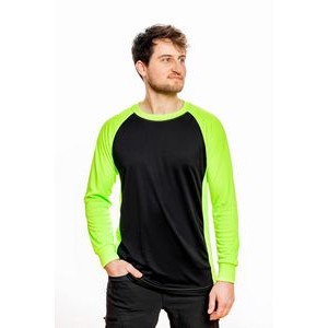 High Visibility TWO TONE POLYESTER TEE Long Sleeve