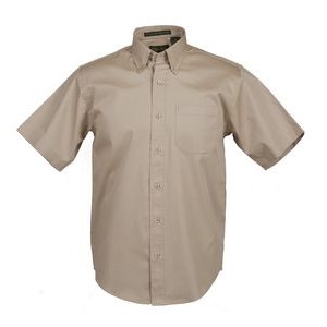 Men's 100% Cotton Premium Twill Short Sleeve Shirt