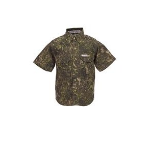 Kids Camouflage Short Sleeve Fishing Shirt