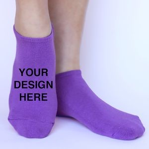 Medium 1/2 Cushion No Show Sock Purple - sockprints