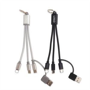 3 in 1 Nylon USB Charging Cable