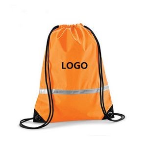 Reflective Custom Drawstring Backpack