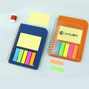 A6 Winding Notebook with Sticky Note