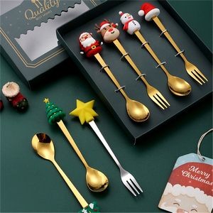 Stainless Steel Spoon and Fork Christmas Cutlery