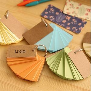 Kraft Cover Mini Notebook With Binder Ring