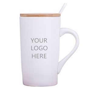 Ceramic Mug w/Spoon & Lid