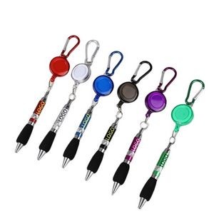 Retractable Metal Pen with Easy To Pull Buckle