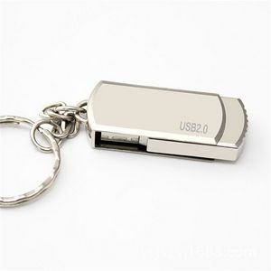Twister Swivel USB Flash Drive w/Keychain