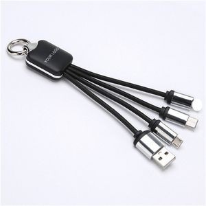 LED Light Logo 3 in 1 USB Charging Cable