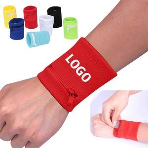 Cotton Wristband With Zipper
