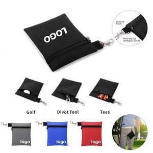 Golf Tee Pouch with Clip