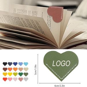 Heart Shaped Leather Bookmark