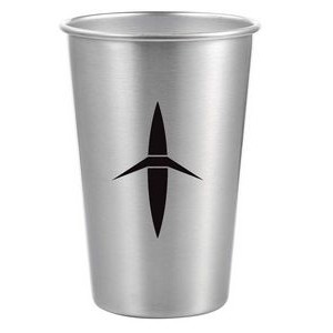 16 Oz Growl Stainless Pint Glass