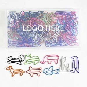 Animal Shaped Paper Clips In Clear Box 60 pieces