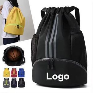 Drawstring Backpack With Mesh Pocket