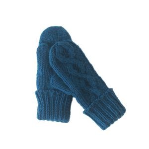 Knit Mittens With Fleece Lining